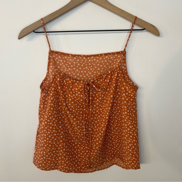*NWT* Levi’s Camila Tie-Back Camisole Top in Orange Schoolyard Daisy, Size Small - Picture 7 of 9